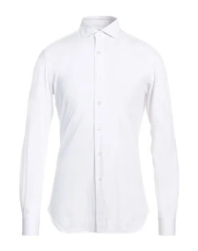 Xacus Man Shirt White Size 17 Cotton, Polyamide, Elastane