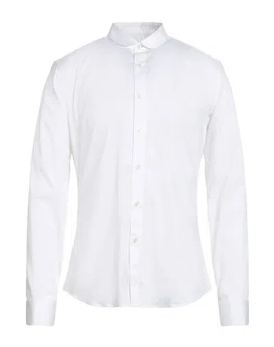 Xacus Man Shirt White Size 17 Cotton, Polyamide, Elastane