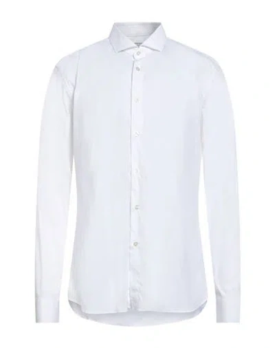Xacus Man Shirt White Size 17 Cotton, Polyamide, Elastane