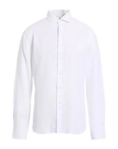 Xacus Man Shirt White Size 17 Linen