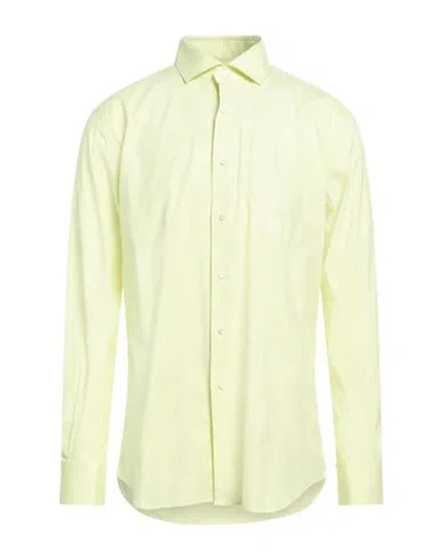 Xacus Man Shirt Yellow Size 17 Cotton, Elastane