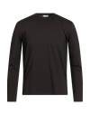 Xacus Man T-shirt Dark Brown Size 38 Polyamide, Elastane In Black