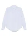 Xacus 'marta' Light Blue Cotton-linen Blend Shirt In Blue