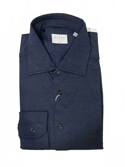 Xacus Men's Active Shirt In Navy In Blue