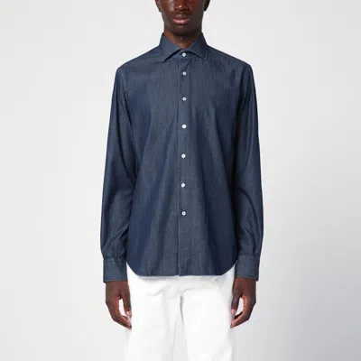 Xacus Men's Blue Blue Casual Shirt