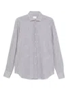 Xacus Micro Patterned Button-down Shirt In Gray