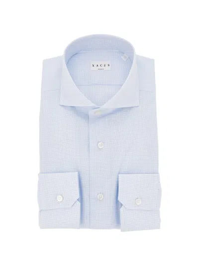 Xacus Micro-check Shirt In Blue