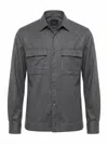Xacus Flap-pocket Shirt In Gray