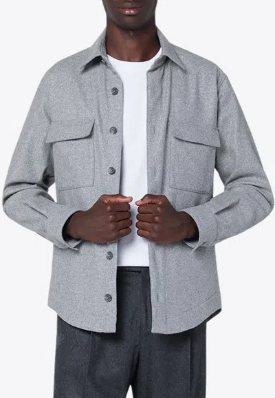 XACUS OVERSHIRT JACKET IN WOOL-BLEND