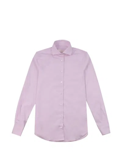 Xacus Pina Patterned Classic-collar Shirt In Purple