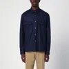 Xacus Premium Merino Wool Overshirt For Men In Navy