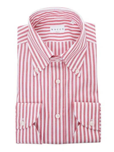Xacus Red Striped Shirt In Multi