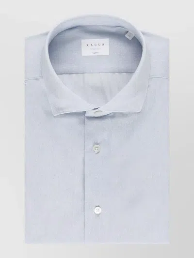 Xacus Regular Collar Long Sleeve Buttoned Cuff Shirt In White