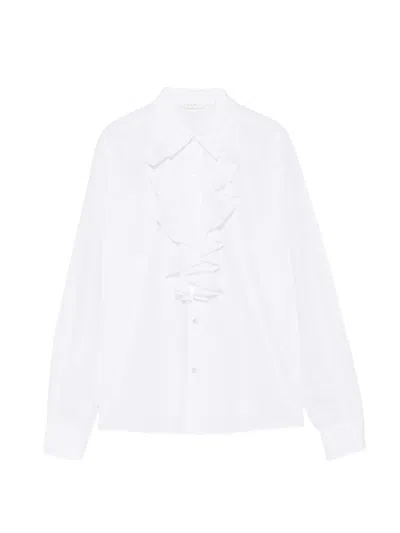 Xacus Ruffled Long-sleeve Shirt In Multi