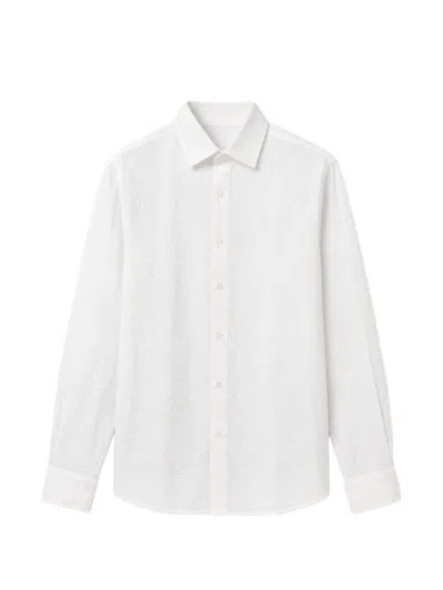 Xacus Seersucker-textured Shirt In White