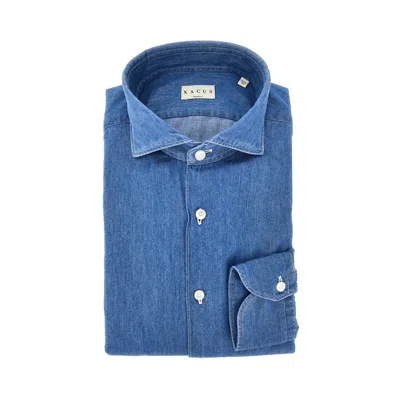 Xacus Shed Denim Tailor Fit Shirt In Blue