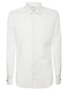 Xacus Structured Collar White Shirt With Buttoned Cuffs In White