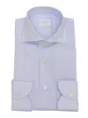 Xacus Light Blue Striped Shirt In Light Blue