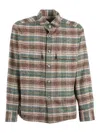 Xacus Long Sleeve Plaid Shirt With Chest Pockets In Multi