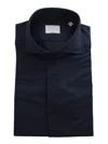 Xacus Blue Stretch Shirt In Blue