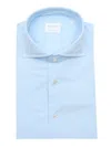 Xacus Light Blue Cotton Shirt In Multicolor