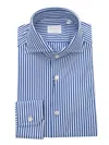 Xacus Blue Striped Shirt In Multicolor