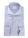 Xacus Light Blue Striped Shirt In Multicolor
