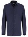 Xacus Regular-fit Jersey Shirt With Classic Collar In Nero