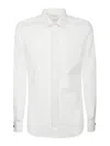 Xacus Structured Collar White Shirt With Buttoned Cuffs In White