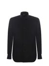 Xacus Long-sleeved Button-down Shirt In Nero