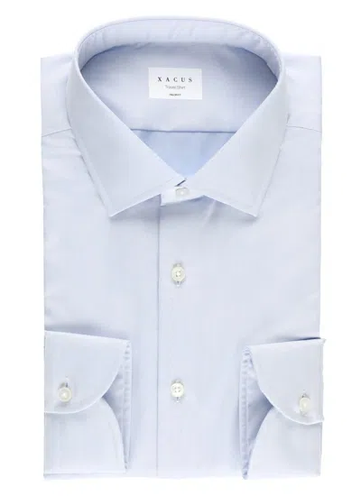 Xacus Button-down Cotton Shirt In Blue