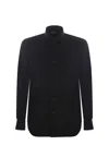 Xacus Long-sleeved Button-down Shirt In Black