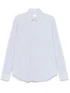Xacus Geometric-print Shirt In Blu E Bianco
