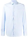 Xacus Long Sleeves Shirt In White In Blue