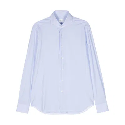 Xacus Textured Long-sleeved Shirt In Blue