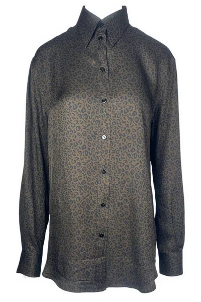 Xacus Shirts Brown/black In Marrone/nero Marrone