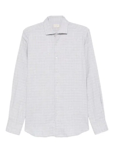 Xacus Checked Shirt In Gray