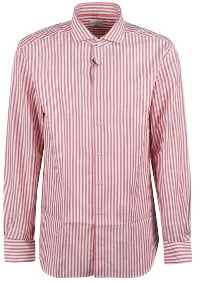 Xacus Striped Long-sleeves Shirt In White