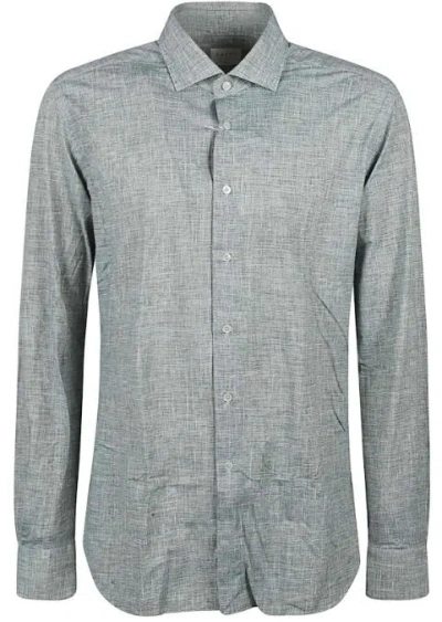 Xacus Textured Long-sleeved Shirt In Gray