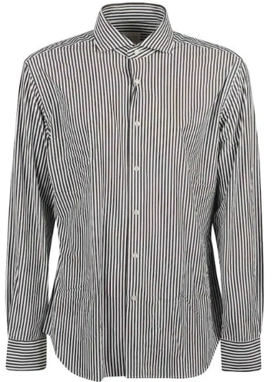 Xacus Striped Long-sleeved Shirt In Black