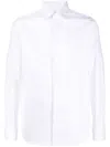 Xacus White Slim-fit Twill Active Shirt In Animal Print