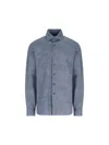 Xacus X Franz Kraler Long-sleeve Button-down Shirt In Gray