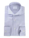 Xacus Light Blue Striped Shirt In Multicolor