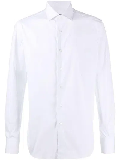 Xacus Light Blue Tailor Custom Fit Shirt In Cotton In White