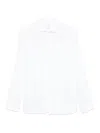 Xacus Button-down White Linen Shirt With Subtle Texture In White