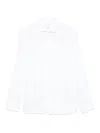 Xacus Button-down White Linen Shirt With Subtle Texture In White