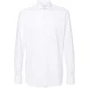 Xacus Structured Collar White Shirt With Buttoned Cuffs In White