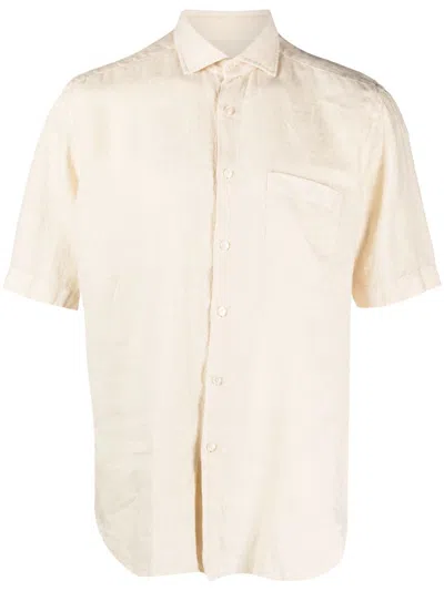 Xacus Short-sleeve Linen Shirt In Neutrals