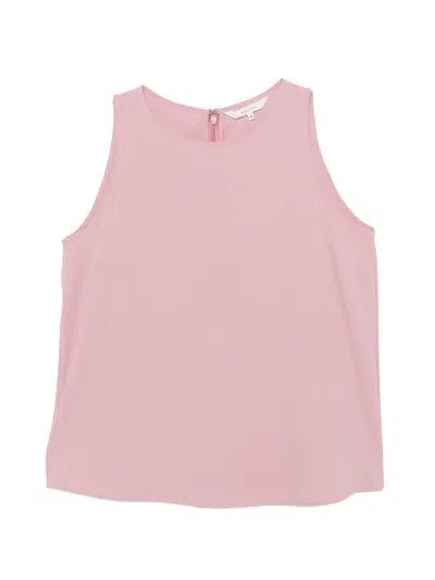 Xacus Sleeveless Zip-back Top In Pink