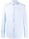 Xacus Long Sleeves Shirt In White In Blue